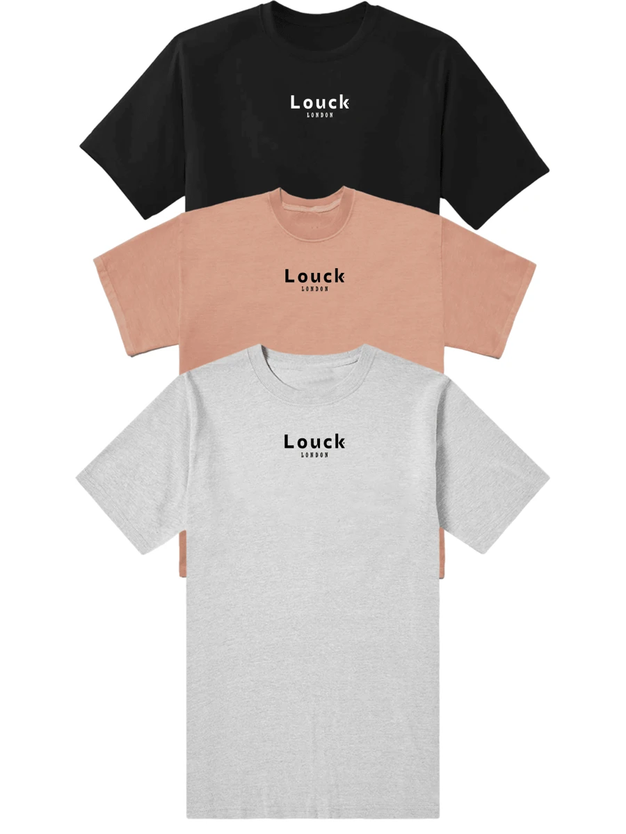 KIT 3 Basic Boy's T-Shirt From 4 To 14 Years Old Premium Cotton Male - Black - View 1