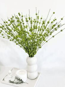 1pc/2pcs/4pcs Foam Artificial Flower, Tree Decorations And Ornaments, White Sparkling Glitter Berry Bouquet For Festival Wedding Party Home Indoor Dining Table, Bedroom Decoration, Gift, Wreath, Rattan Diy Decoration Accessories, Tree And Plant Decor,Halloween Decoration,Room Decor, Valentine Day, Gift