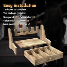 Handgun Toy Storage Rack, Drawer Style Firearm Clip Storage Rack, Gun Cabinet Accessory, Multi-Compartment Handgun Storage Rack - Multicolor - View 1