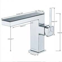 Galvanized Wash Basin Faucet, Wash Basin Faucet With LED Digital Display, Modern Wash Basin Faucet For The Bathroom - Silver - View 7