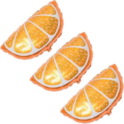 3pcs Giant Fruits Balloons Decorations, Balloon For Birthday Party Decorations(Orange)