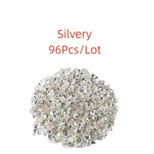 WGRXIRANYKM 96Pcs/Lot Stainless Steel Crimp Beads Cord Knot Covers End Cap Connector Clasps For DIY Bracelet Necklace Jewelry Making Supplies