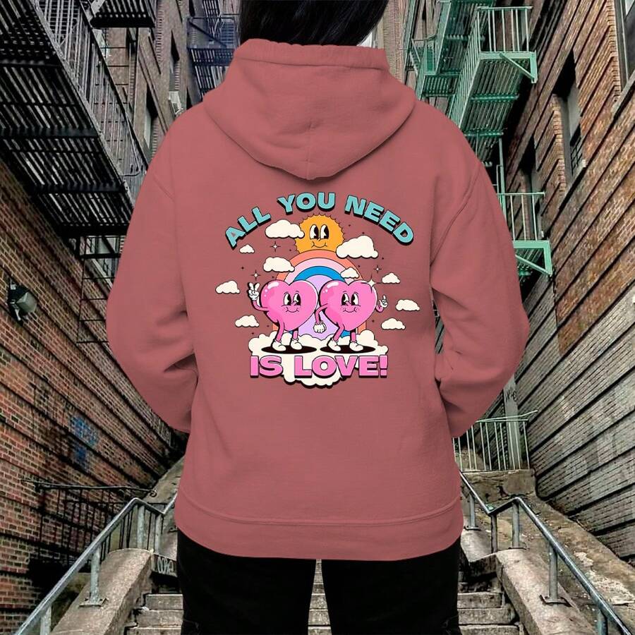 Women's Cotton Kangaroo Sweatshirt Cold Weather Top - Màu Tím - Xem 1