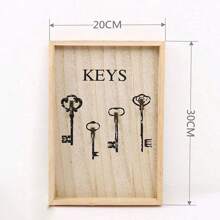 Wooden Vintage Hooks, Desktop Decoration, Office, Store, Bar Counter Display, Countryside Style, Wooden Key Box, Living Room