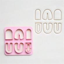 Geometric Hollow Earring DIY Mold, Soft Clay Earring Mold, Personalized Earring Gift