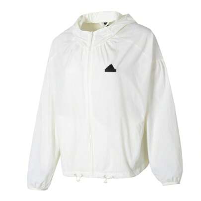 Adidas 女士户外运动训练休闲连帽衫夹克健身宽松外套 IM8837