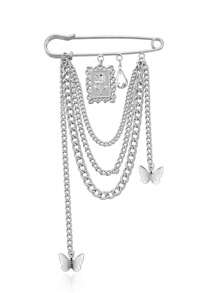 1 szt. Broszka dekoracyjna dla kobiet z motylem, misiem i sztucznymi perłami, Vintage Casual Chic, aluminiowa, akcesorium ze stopu, szpilka do akcesoriów do ubrań, torba, plecak, do szkoły
