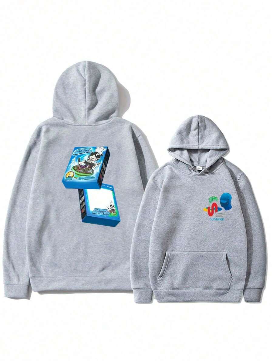 Sufstation Sweatshirt 100% Cotton Unisex Cold Weather Top - Fast Shipping - 灰色 - 查看 1