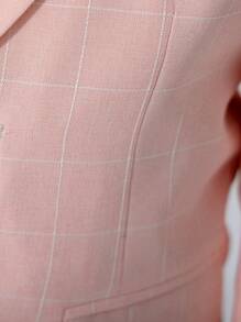 3pcs Set Young Boy Plaid Suit Jacket, Trouser And Bowtie, Suitable For Formal Events, Weddings, Performances And School Uniform, Autumn