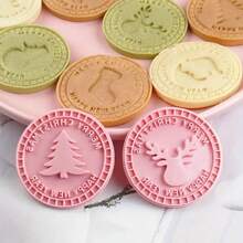 Bộ khuôn cắt bánh quy Giáng sinh 9 chiếc, Bộ khuôn dập nổi 3D, Khuôn nướng bánh quy hình hoạt hình 3D, Phụ kiện nướng bánh quy tự làm - Nhiều màu - Xem 4