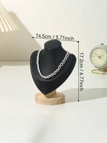 木制人体半身珠宝展示架，项链架，珠宝展示架，台面珠宝展示架 - 多色 - 查看 9