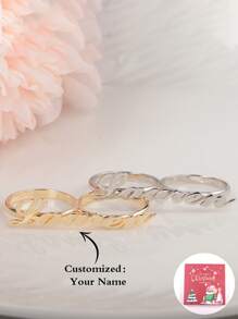 Nhẫn đôi theo phong cách Châu Âu khắc tên đơn cá nhân, quà tặng cho Ngày của Cha, Ngày của Mẹ, Ngày lễ tình nhân, Sinh nhật, Kỷ niệm, Bạn bè, Tốt nghiệp, Giáng sinh, Quà tặng gia đình cao cấp - Hộp quà giáng sinh màu đỏ - Xem 16