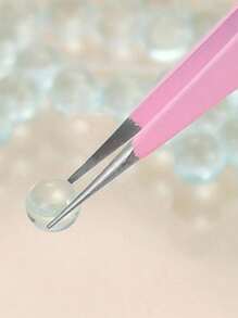 2 件不锈钢弯曲彩色镊子，适用于美甲贴纸、水钻粘贴、睫毛延长、DIY 工具，颜色随机 返校季、返校季、学校用品