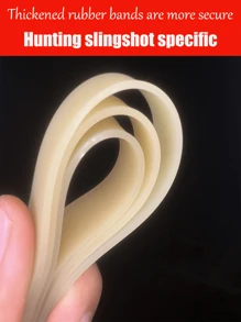 适用于传统狩猎弹弓 1.5粗橡皮筋 加厚弹弓弹力带 扁皮筋 高弹力 加宽加大强度 耐用持久 - 彩色 - 查看 3