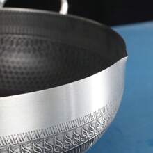 1pc Pans For Cooking, Soup Pot, Five-Ply Stainless Steel Saute Pan, Hot Pot 6 Quarts Deep Frying Pan, 12 Inch Induction Compatible Cooking Pan, Saute Pan With Lid, Dishwasher & Oven - Silver - View 4