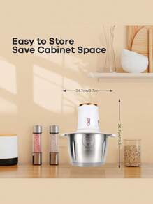 1pc Corded Electric LAC Household 3L Capacity Meat Grinder With Lock, Detachable, Easy Clean, 4 Blade, Dual Speed - For Mincing Meat & Making Garlic Paste - UK Plug(220-240V) - View 5