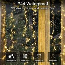 10英尺迷你电池供电仙女灯串，100颗LED鞭炮灯串，防水银线星形萤火虫灯，适用于DIY花环、家居装饰、室内外圣诞装饰，暖白色圣诞装饰品，家居圣诞礼物，圣诞装饰 - 彩色 - 查看 6