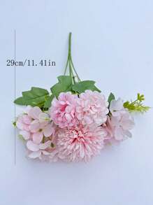 White Sturdy Plastic Vase & Artificial Flower Set, Suitable For Dining Room, Living Room, Balcony, Cafe, Bedroom, Study Decor, Party Decor, Valentine's Day Gift Gifts Birthday Graduation
