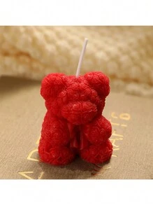 1pc, Nến silicon 3D hình chú gấu hoa hồng dễ thương với khuôn làm xà phòng hương liệu tự làm quà tặng Giáng sinh - nhiều mùi hương - Xem 3