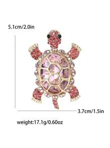 Shiny Rhinestone Turtle Brooches For Women Unisex Animal Pins Multi-Color Available Casual Party Accessories Gifts - Sea Turtles - View 11