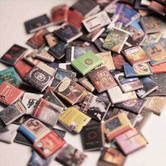 5pcs/10pcs/20pcs/30pcs/50pcs/100pcs迷你书籍，娃娃屋书架装饰，娃娃屋微型书籍，BJD微型学习场景装饰，微型娃娃屋微型家具书籍配件，BJD场景摄影道具书籍