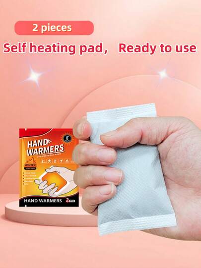 2个/4个装暖手宝，一次性便携式自加热暖手宝套装，持续提供热能。每包2个，适合作为圣诞礼物、暖手宝、男士礼物、圣诞袜填充物、可充电保温暖手宝、闺蜜节礼物、送给小狗的礼物、嘉年华礼物、派对装饰、春夏精选、伴娘礼物、房间装饰、卧室装饰、海滩礼物、旅行礼物、男女通用礼物、度假礼物等。可爱小物。