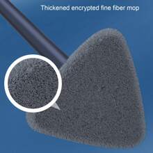 Mop Plano Triangular Autoexprimible Giratorio 360 Mopa limpiadora triangular giratoria 360° con mango largo de acero inoxidable Exprimidor automático de agua - Azul - Ver 2