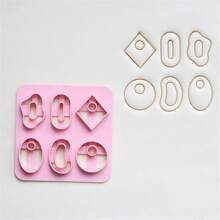 Geometric Hollow Earring DIY Mold, Soft Clay Earring Mold, Personalized Earring Gift