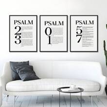 Set Of 3 , Psalm 23 Poster, Psalm 23 Wall Art, Lord Is My Shepherd, Christliche Poster, Psalm 23 Verse, Boho Print, Verse Artwork , Canvas Posters, Canvas Wall Decor For Home, Living Room, Bed Room Gifts Birthday Graduation - Multicolor - View 4