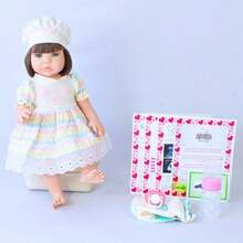 Realistic Silicone Reborn Baby Doll Striped Dress With Kit Immediate Shipping - 淺粉色 - 查看 4