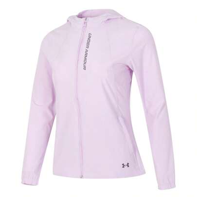 Under Armour 1 pièce Veste femme tissée, mode minimaliste ample douce et confortable avec capuche, il est recommandé de prendre une demi-taille de plus (Réf. article 1377043-543)
