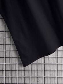 Oversized Tank Top Cross Printed Shirt Unisex Scoop Neck Shirt Loose Cotton T-Shirt Men Women - màu đen - Xem 4