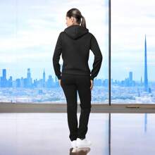 Casual Set For Women Sweatshirt With Hood And Jogger Sport Fashion Mod NEW YORK BH - 黑色 - 查看 3