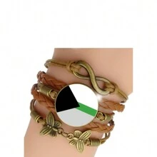 Pulseira Feminina Bandeira do Orgulho Demirromântico Ajustável