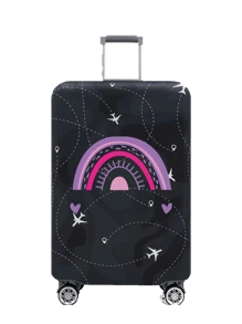 18-32Inch Luggage Cover Personal Tailor Custom Name Pattern Rainbow Series Elastic Suitcase Cover For 18 To 32 Inch Travel Case Cover Aircraft Pattern Anti-Scratch Protector Case Personalized Protector Cover Travel Suitcase Cover Protective Cover Dustproof Cover Trolley Case Luggage Dust Cover Travel Accessories