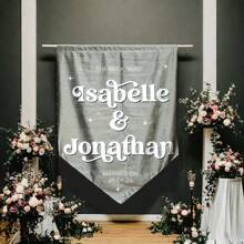 Custom Double Side Fringy Flag Banner, For Wedding, Birthday, Anniversaries, Baby Show, All Kinds Of Festivals Can Be Used Indoors And Outdoors Decoration Double-Sided High-Quality Printed Tapestries, Signage, Customized According To Your Design