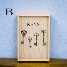 Wooden Vintage Hooks, Desktop Decoration, Office, Store, Bar Counter Display, Countryside Style, Wooden Key Box, Living Room