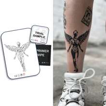 1 Bộ hình xăm công nghệ mang tính cách mạng, hình xăm bán vĩnh viễn, hình xăm tạm thời, hình xăm giả, chống nước, hình xăm đích thực, hình xăm thực vật, bền, thực tế, D125 - màu đen - Xem 2