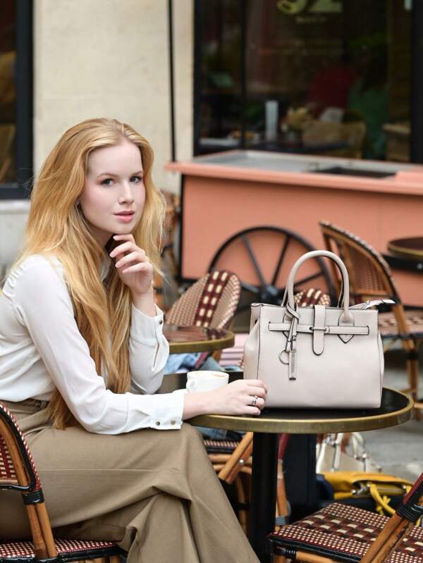 MILANO Women Tote Bags Pu Leather Minimalist Quiet Luxury Fashionable Business Casual Solid Color  High Capacity  For Work Travel Dating Commuter Bag  High Quality Large Capacity 28cm* 12cm *22cm