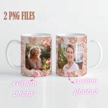 1 pieza, 11 onzas, plantilla de taza personalizada con 2 fotografías, envoltura de taza con fotos con 3 marcos, envoltura de taza con imágenes en png para diseño de sublimación, regalo de última hora, regalos de cumpleaños, regalos festivos, regalos de Acción de Gracias, regalos de Navidad, regalos de Halloween - multicolor - Ver 12