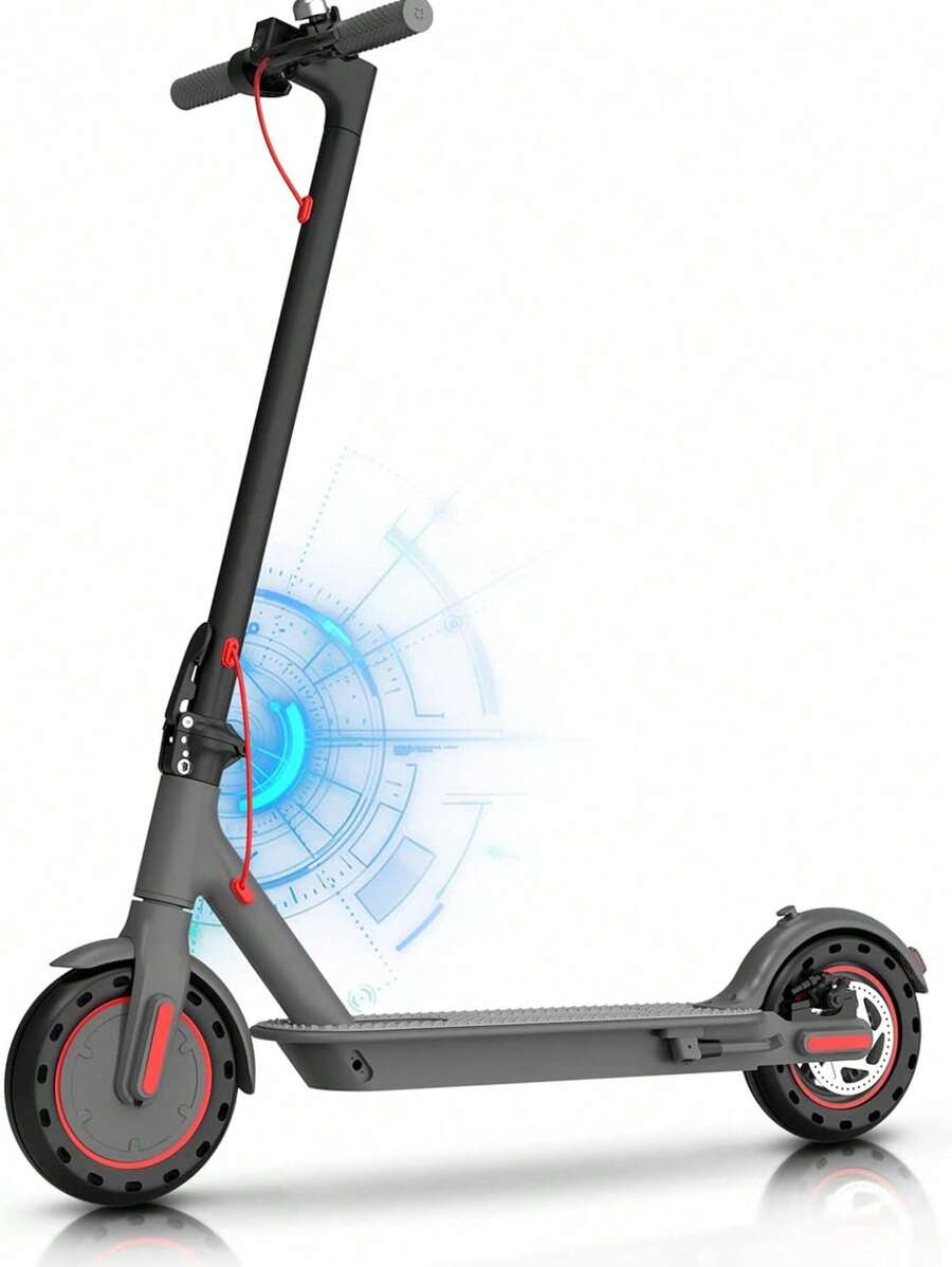 Electric Scooter 8.5 Inch Solid Tire Portable Lightweight Electric Scooter Comfortable And Convenient Urban Transportation Travel Portable Foldable Adult Electric Scooter 36V 350W Electric Commuting Sports Scooter - màu đen - Xem 1