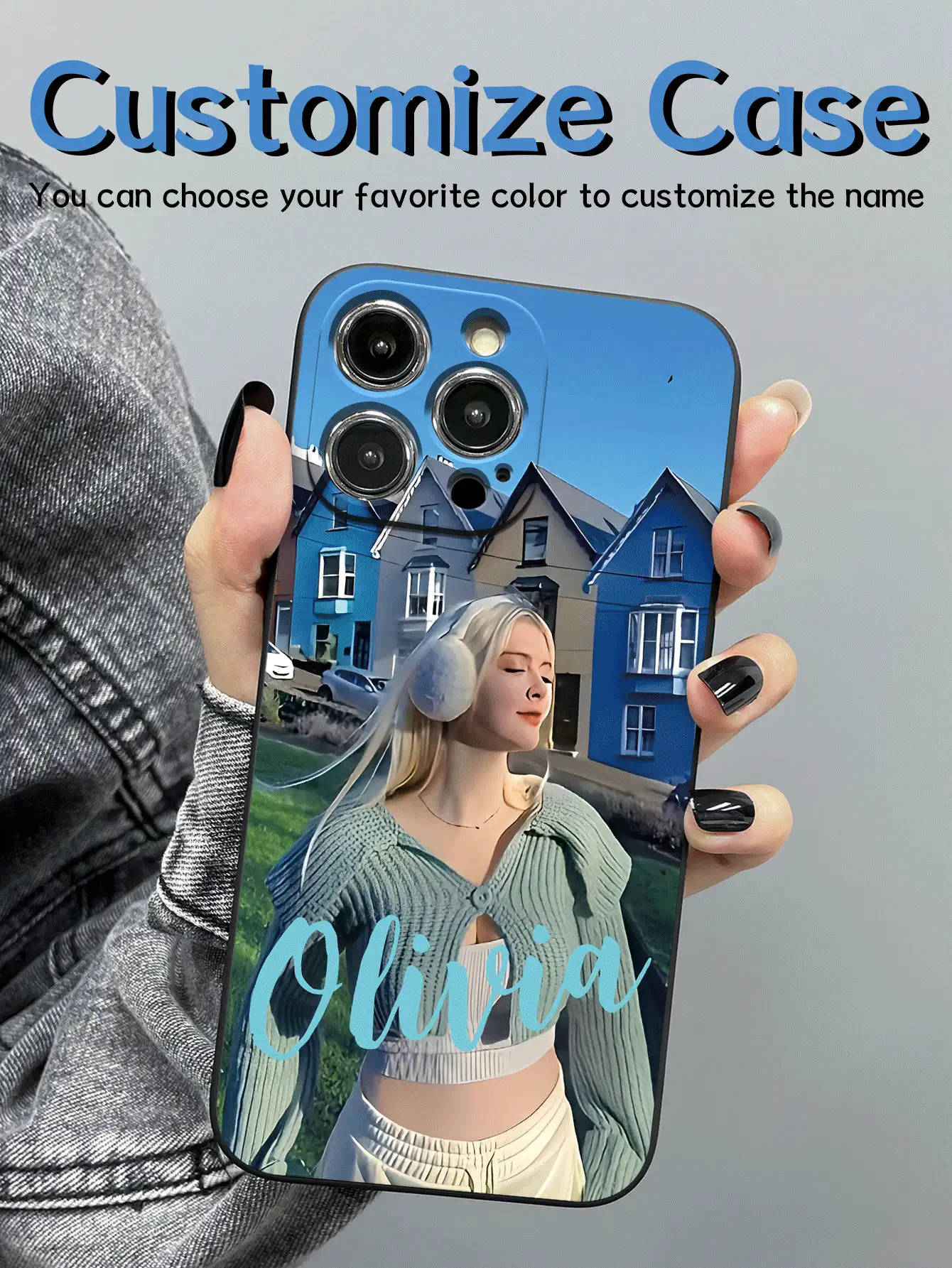 1 件定制图像手机壳、个性化照片 + 名称设计手机壳、定制照片手机壳、带图片的个性化手机壳、定制图像手机壳、周年纪念礼物、情人节礼物、生日礼物、结婚礼物、母亲节礼物、父亲节礼物、最好的朋友礼物、送给妈妈/爸爸的礼物、送给男朋友的礼物、送给女朋友的礼物、兼容 11/12/13/14/15promax、Galaxy A15/ A25/A35/A55/S23/24ultra 系列、定制手机壳、街头休闲时尚 - 黑色 - 查看 2