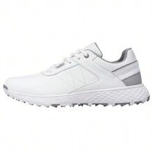 Fashionable Outdoor Sports Men's Golf Shoes With Nail Free Straps And Waterproof Men's Sports Golf Specific Sports Shoes - 白色 - 查看 2