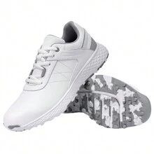 Fashionable Outdoor Sports Men's Golf Shoes With Nail Free Straps And Waterproof Men's Sports Golf Specific Sports Shoes - 白色 - 查看 10