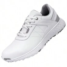 Fashionable Outdoor Sports Men's Golf Shoes With Nail Free Straps And Waterproof Men's Sports Golf Specific Sports Shoes - 白色 - 查看 8