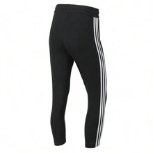 Adidas Originals 三叶草女士休闲运动中长裤，简约时尚健身训练裤 - 黑色 - 查看 3