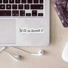 3张“你写下来了？”趣味贴纸，适用于笔记本电脑、手机、水瓶、Kindle等——送给爱书人士的完美礼物，包含老梗、趣味图案、表情包贴纸，也是送给她的生日礼物。 - 黑色 - 查看 4