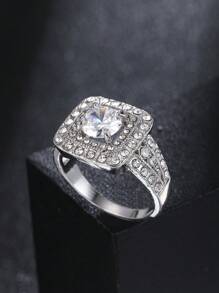 1 件时尚创意迷人闪亮小设计波西米亚风格婚礼订婚戒指，适合日常佩戴 - 銀色 - 查看 3