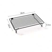 1pc Stackable Cooling Rack, Dry Rack Cooling Rack For Cooking And Baking, Cookie Cooling Rack Baking Rack, Drying Rack, Oven Suitable - Black - View 2