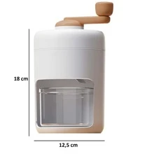 Triturador De Gelo Moedor Picador Manual Manivela Raspadinha - Branco - Visão 5